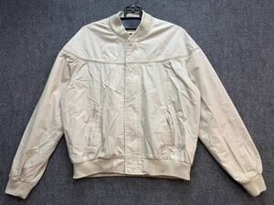 David Taylor Mens L Beige Bomber Jacket Full Zip Snap Front Made In Russia